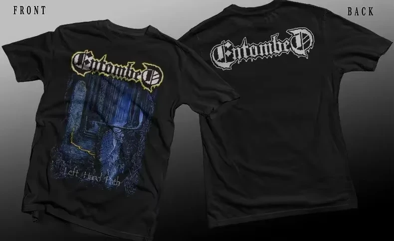 Camiseta ENTOMBED Left Hand Path, novedad de 2026, camiseta de verano