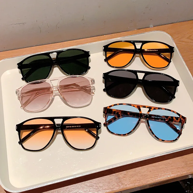 Luxury Brand Designer Big Frame Pilot Sunglasses Women For Men Trend Sun Glasses Vintage Punk Shades Popular Eyeglasses UV400
