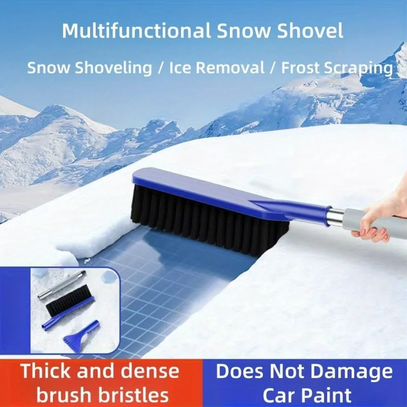 

1pcs Car Snow Ice Shovel With Foam Handle Detachable Winter Ice Chopper Head Snow Removal Brush Kit Car Snow Removal Tool