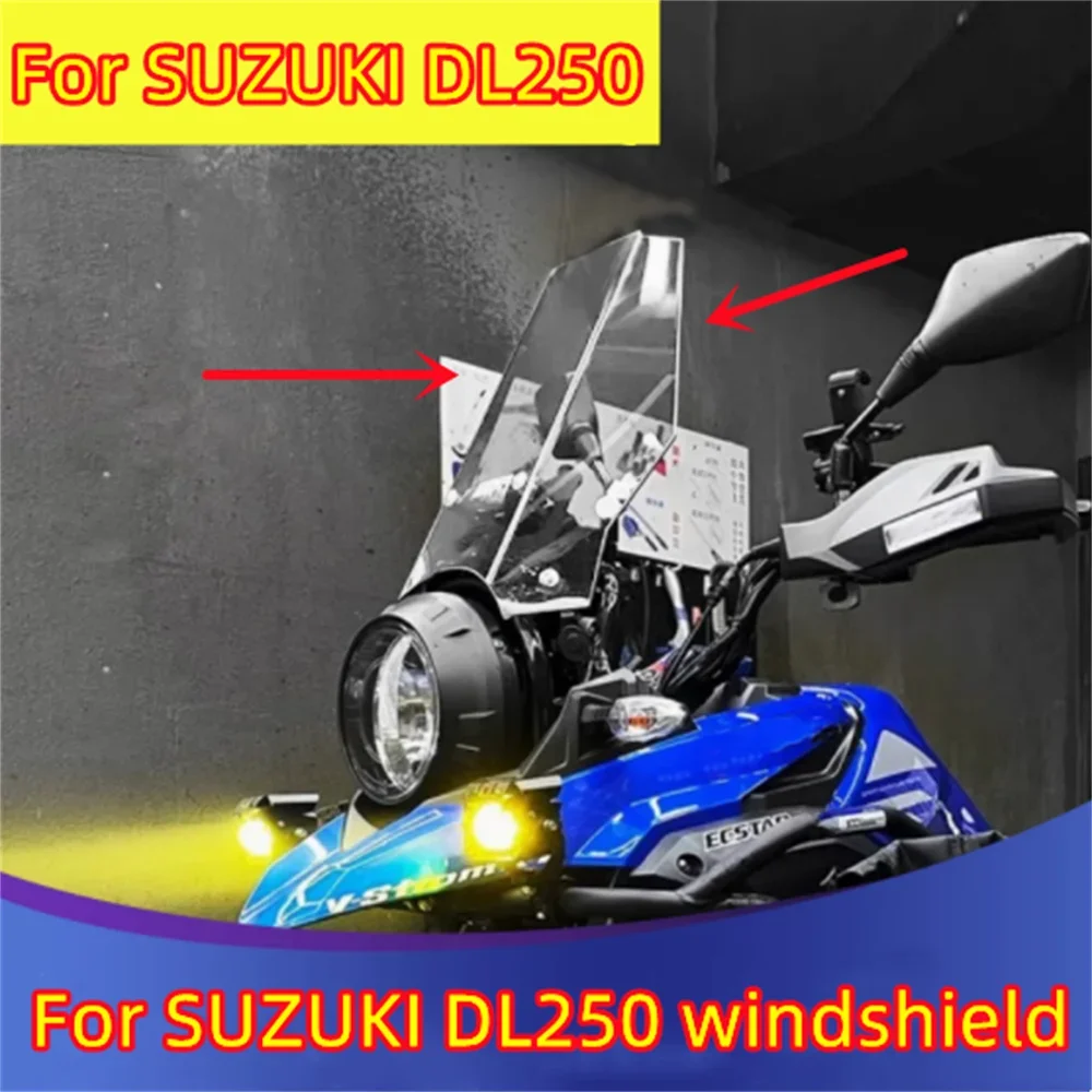 

Для SUZUKI DL250 модифицированное лобовое стекло с приподнятыми аксессуарами для лобового стекла Suzuki DL 250