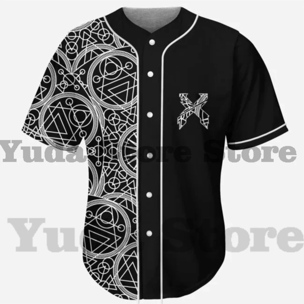 Excision geometric split cool design rave baseball jersey for EDM festivals