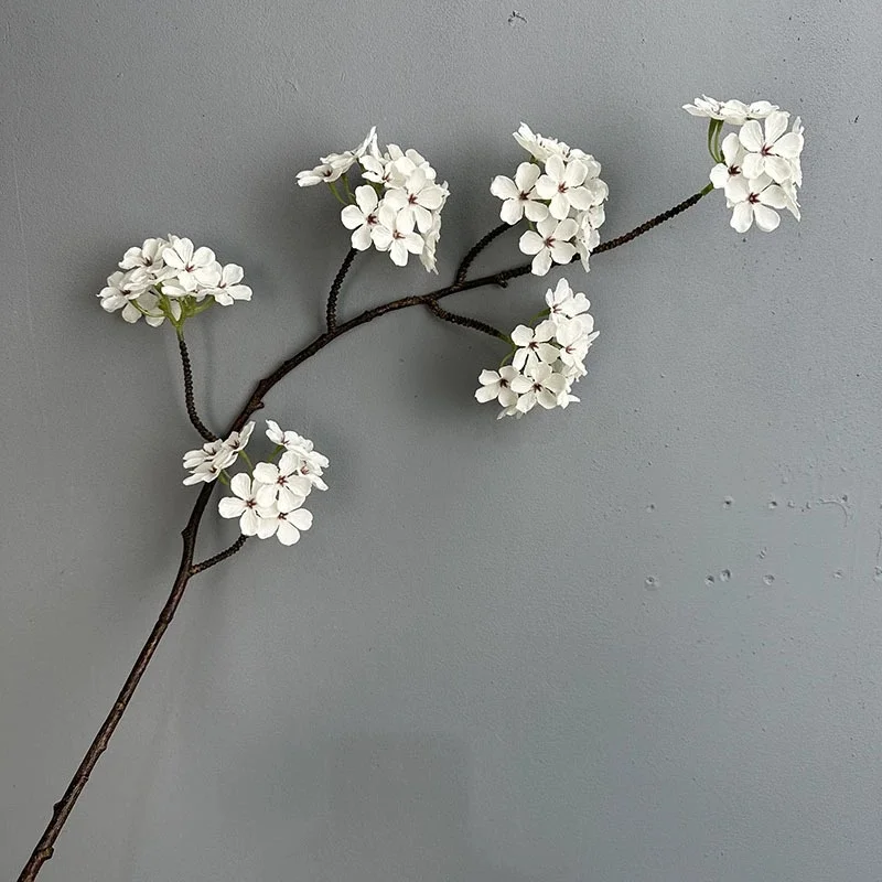 Luxuriöse künstliche Birnenblüten für Herbst und Winter, 90 cm, Seidenblumen für Wohnzimmer, Hochzeiten, Partys, Weihnachtsdekoration, Outdoor-Blumenschmuck – Detail 9