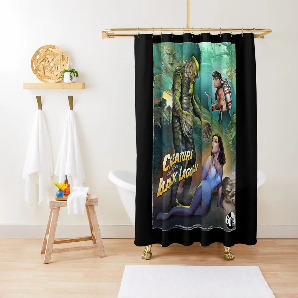 

Essential Creature from the Black Lagoon Shower Curtain For Bathroom Shower Waterproof Shower For Bathrooms Curtain