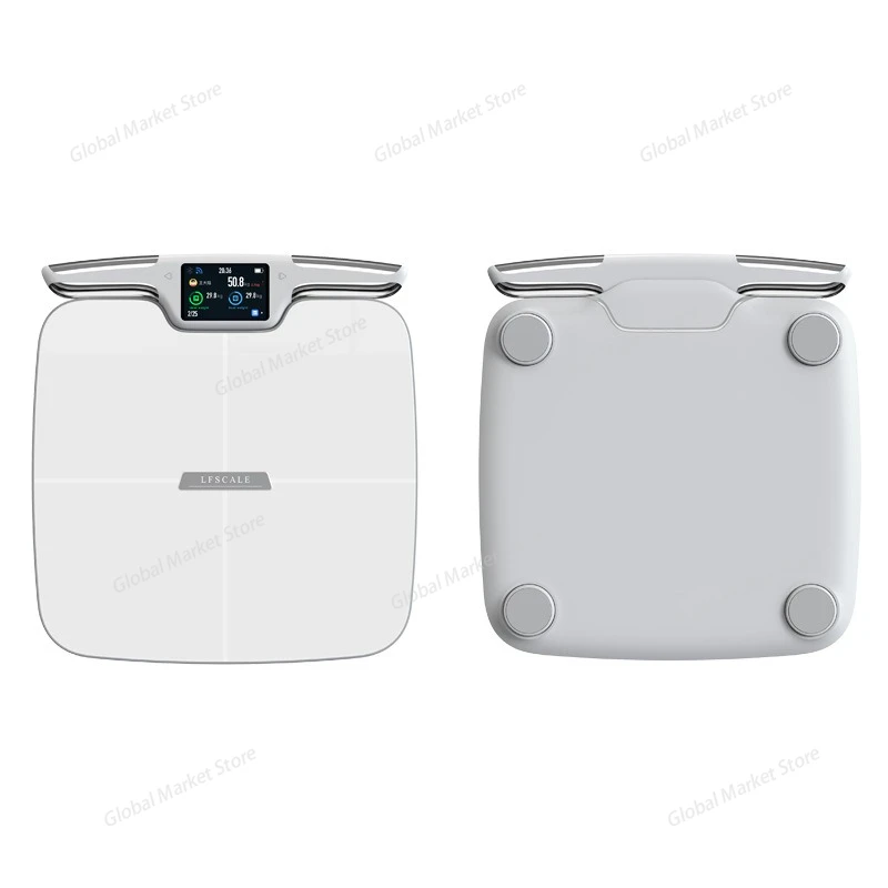Báscula de grasa corporal con electrodos, báscula de peso, medidor profesional de cuerpo humano, instrumento de medición de gimnasio electrónico preciso inteligente