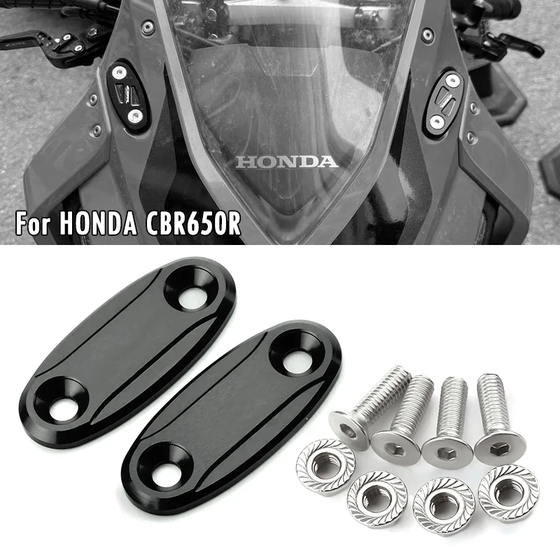 

For HONDA CBR650F CBR650R CBR500R CBR400R CBR600RR CBR1000RR Mirror Hole Decorative Cover Rearview Base baffle Eliminators Cap