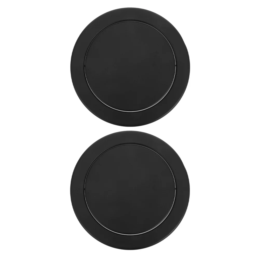 

2Pcs Recessed Countertop Trash Lid Stainless Steel Waste Chute Cover Swing Flap for Kitchen Bathroom Workspace Use