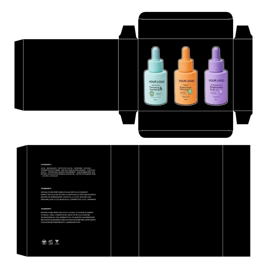 

Private Label 3piece Essence Custom Logo Hyaluronic Acid Vitamin C Nicotinamide Whitening BrightenMake Up Wholesale Cruelty Free