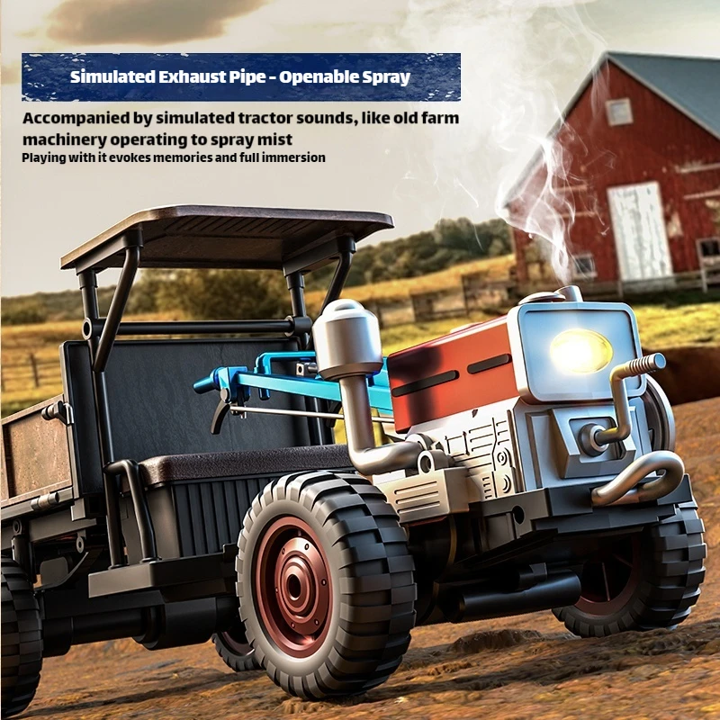 JJRC C8836 جرار محمول بتأثير الدخان - نموذج لعبة كهربائية 4WD RC #4