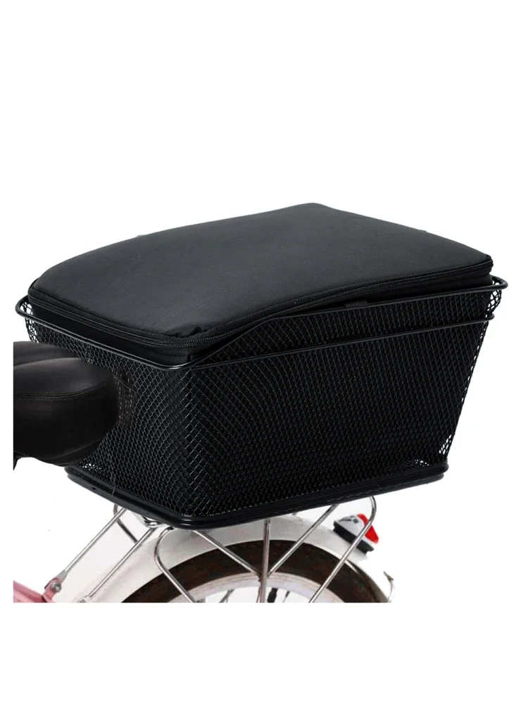 AliExpress LIXADA Rear Bike Basket Large Capacity Metal Wire Bicycle Basket Waterproof Rainproof Cover