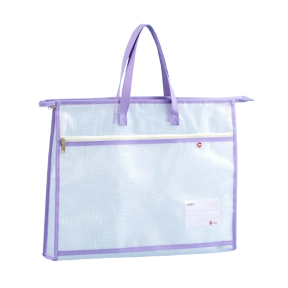 

Clear A3/A4 File Storage Bag Thickened Multi-layer Data Document Bag with Handle Waterproof Zipper Pouch Bag File Holder