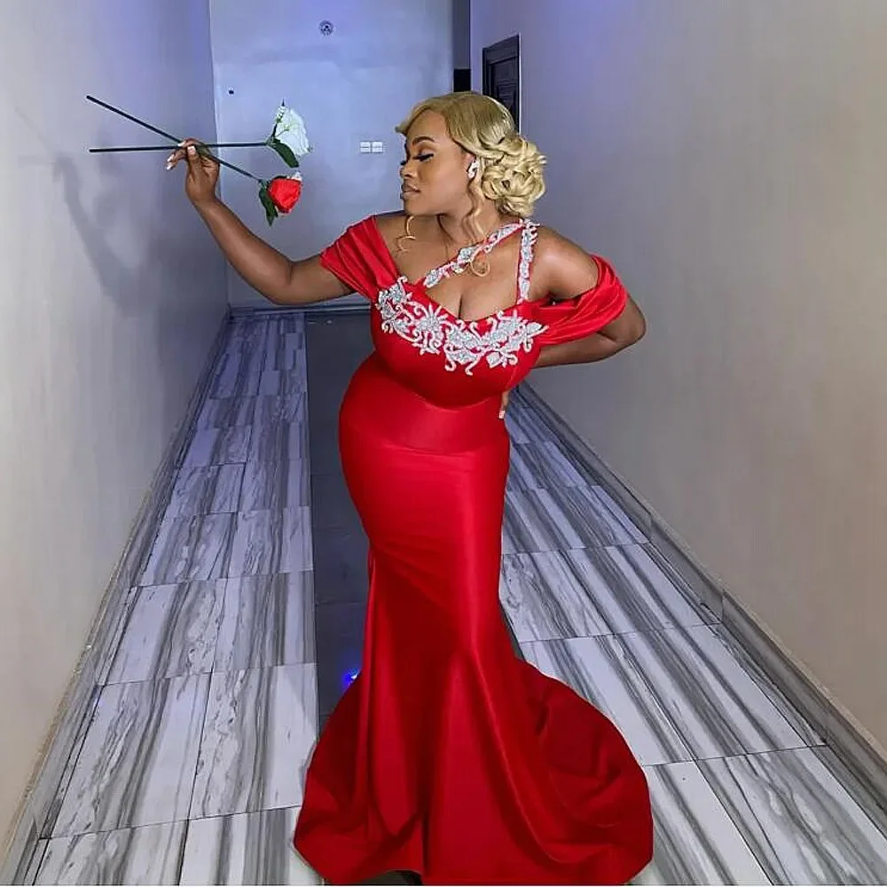 

Сексуальное платье русалки с кристаллами и наклейками для выпускного вечера Aso Ebi, женское платье для дня рождения, длинное вечернее платье больших размеров по индивидуальному заказу