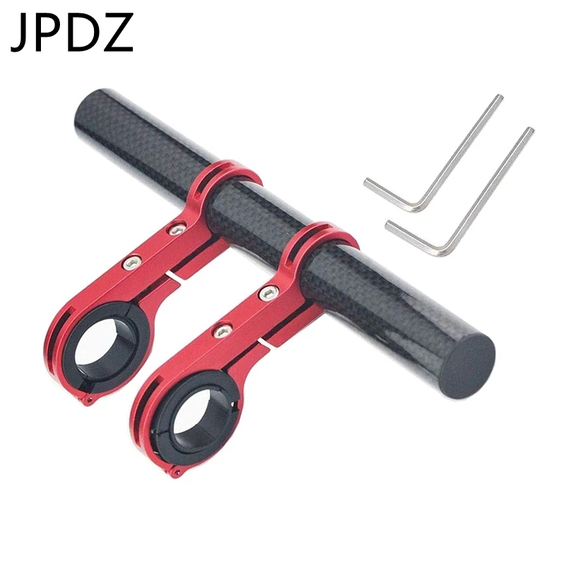 Double Clip Carbon Fiber Bicycle Handlebar Extension Lamp Bracket Telephone Bracket Space Saving Plus 2 Hex Wren