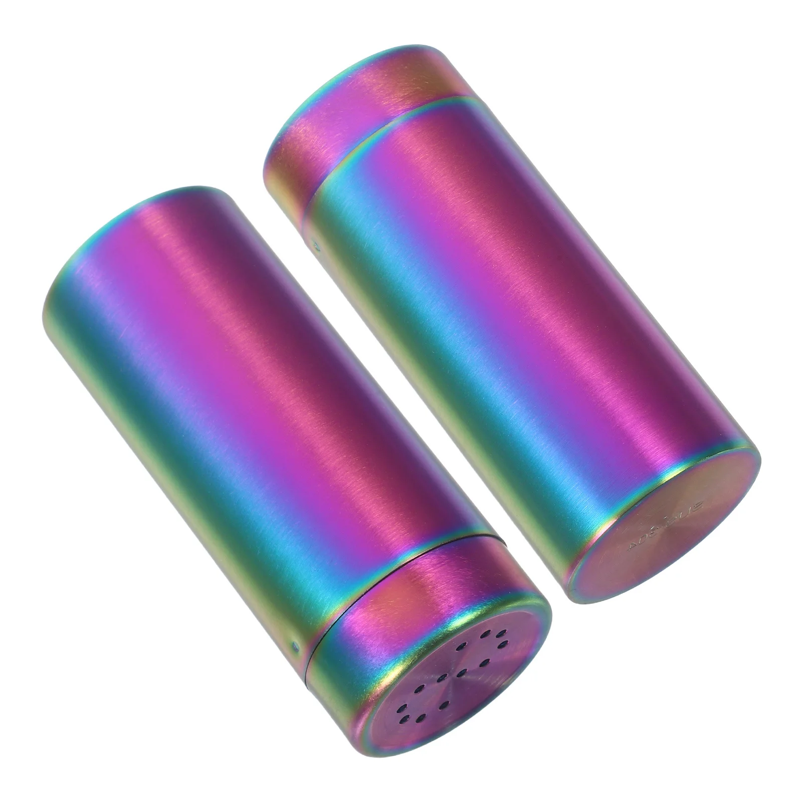 

2Pcs Stainless Steel Seasoning Bottle Dual Bottle Design Fine Holes Controlled Application Versatile Aesthetic