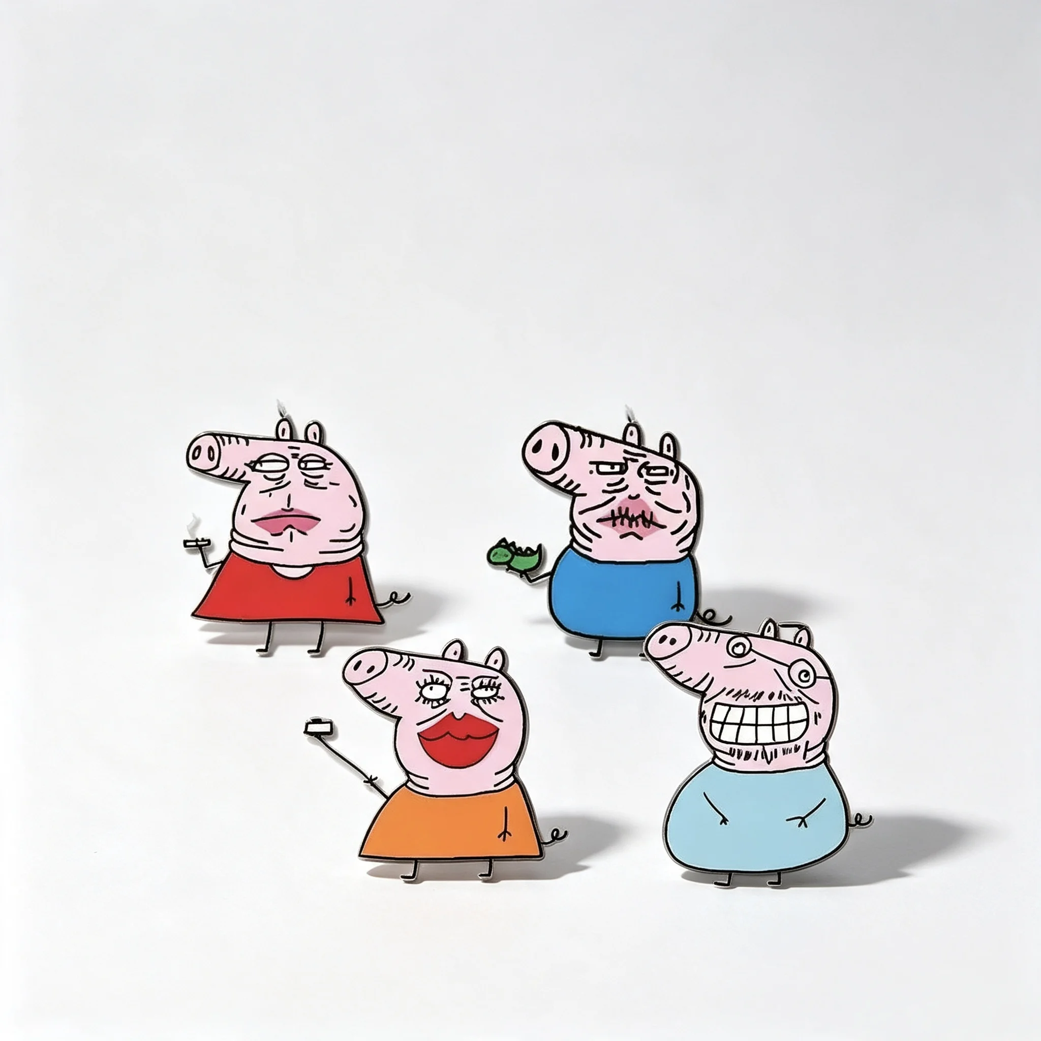 Acrylic Cosplay Prop - Peppa Pig Abstract Funny Face George