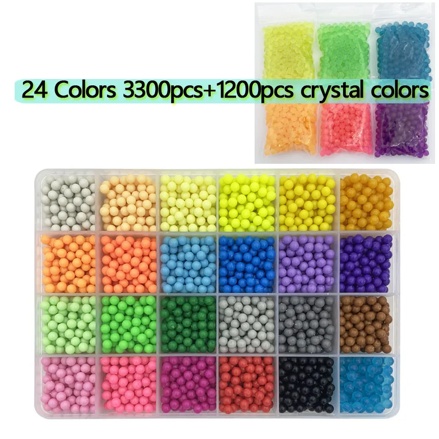 5mm DIY water spray beads Refill Beads puzzle Crystal set ball games Aqumosaic magic toys for children manualidades