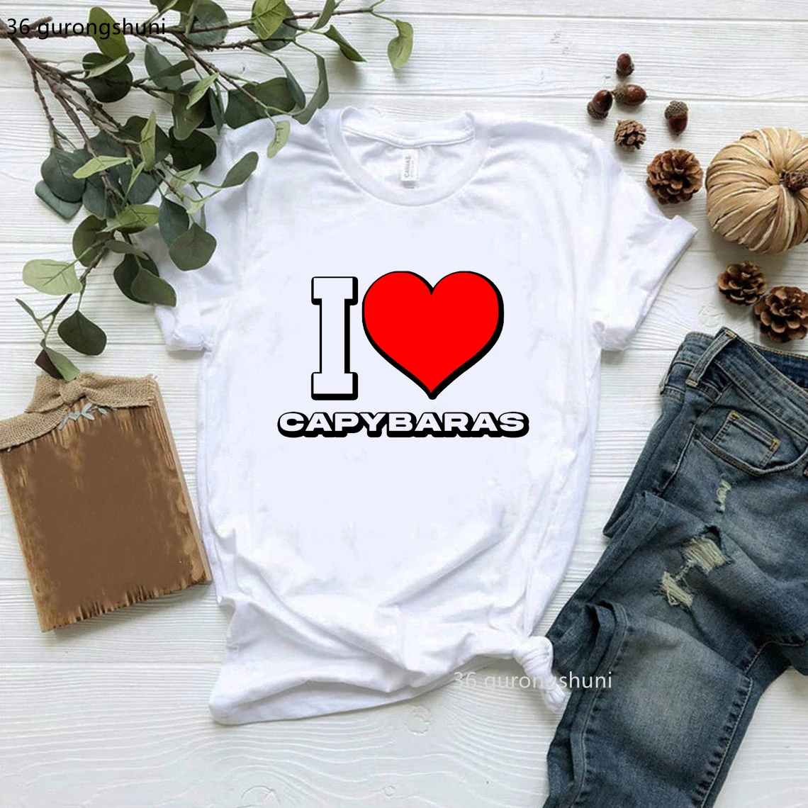 I Love Capybara T Shirt Anatomy of A Capybara Graphic Women Clothes Female Clothing Short Sleeve T-Shirts Tees 90s Tops