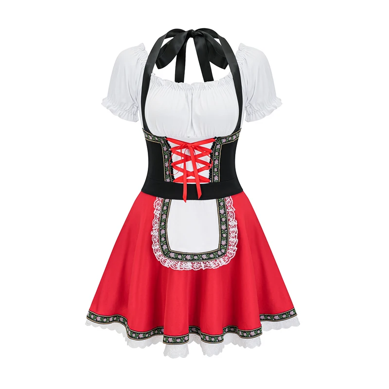 NEW Multiple Dirndl Oktoberfest For Woman Costume Alps Bavarian Girl Dress Cosplay Carnival Halloween Fancy Party Dress