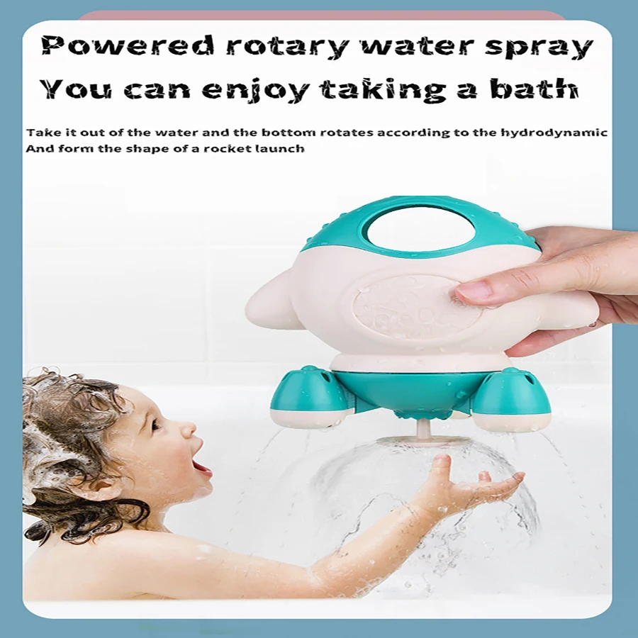 

Children's baby bathing toy rocket fountain Developmental Baby Toy Rocket Bath Playing Toy Easter Gift Mini Shower for Head