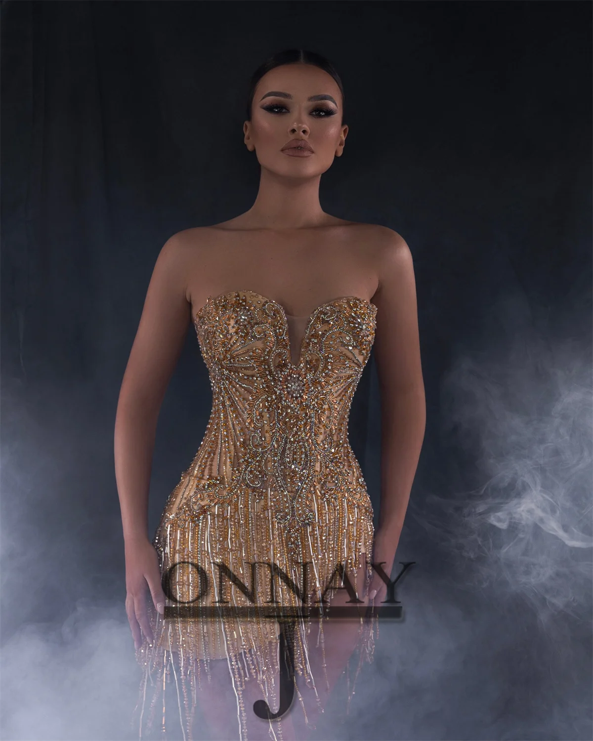 dress denim shirt The Jones Dress- Wedding Party Dress Color:VANILLA (photos) weight denim Discreet pockets Bonbon Blue Backless Halter