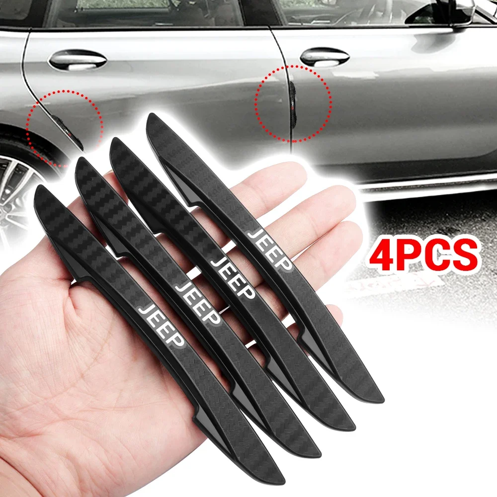 

4Pcs Car Door Edge Protection Strips Anti-Collision Guard for Jeep Wrangler Grand Cherokee Compass