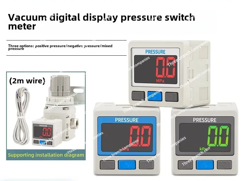 SMC Digital Display ZSE Digital ISE30A Barometer 01 Pressure Gauge N Switch L Vacuum Gauge DPSN1 Negative Pressure 020