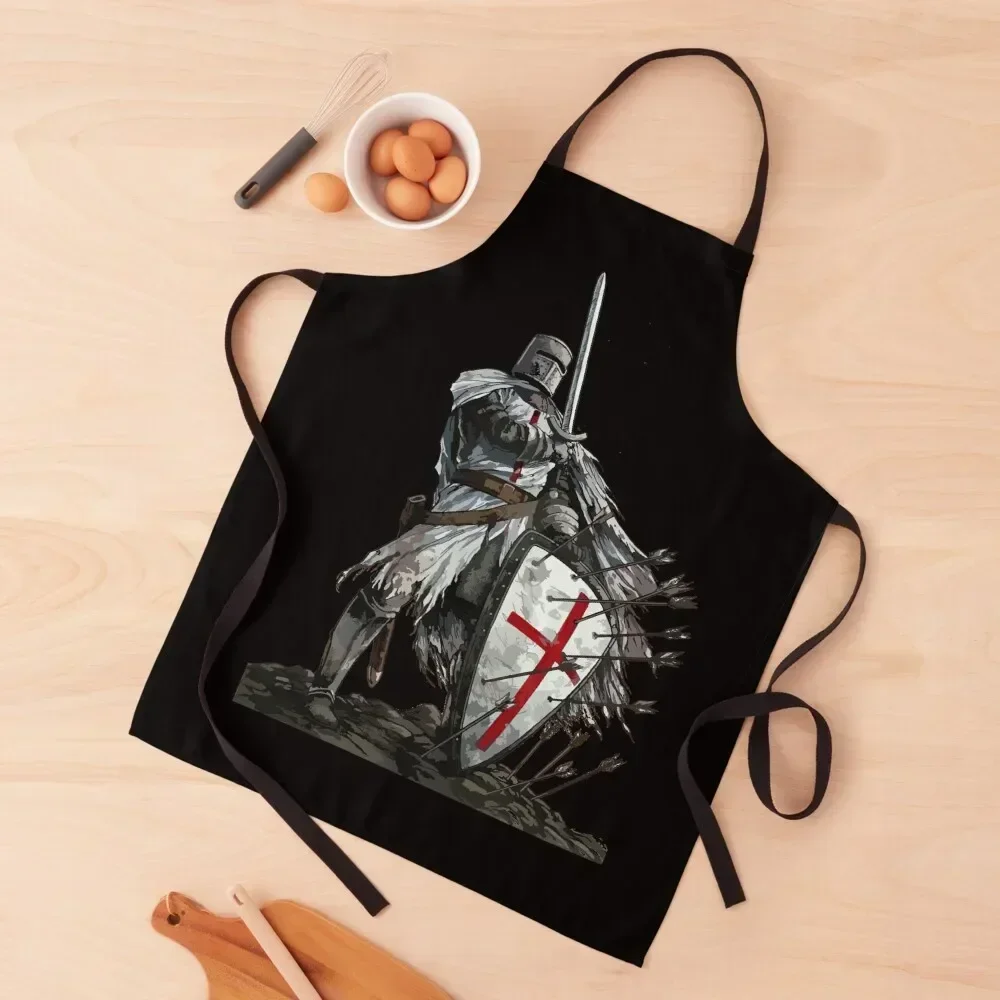 Templar Shield Cross Medieval Warrior Sword Knights Templar Armor Helmet Emblem Apron with personal logo cooks clothes Apron