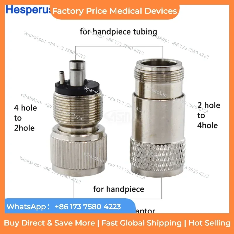 2026 Turbine Handpiece Adapter Converter 2 to 4 4 to 2 Holes Changer Connector for High Speed Handpiece fastshipping