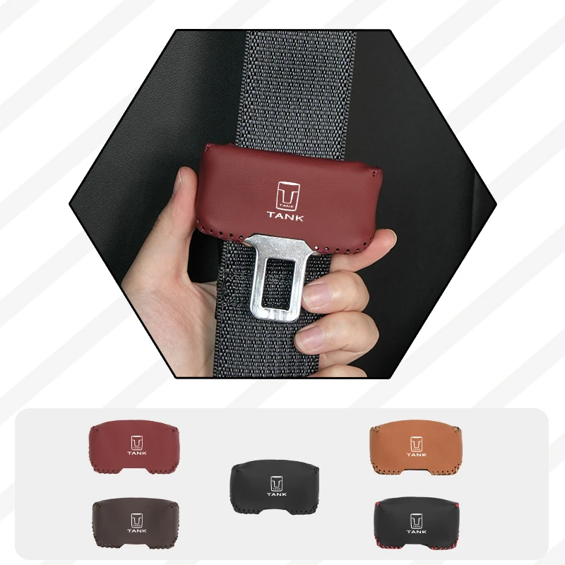 2pcs Car Interior Seat Belt Buckle Clip Cover Protector For Great Wall GWM Tank 300 City 300 Border 400 500 PHEV 700 800