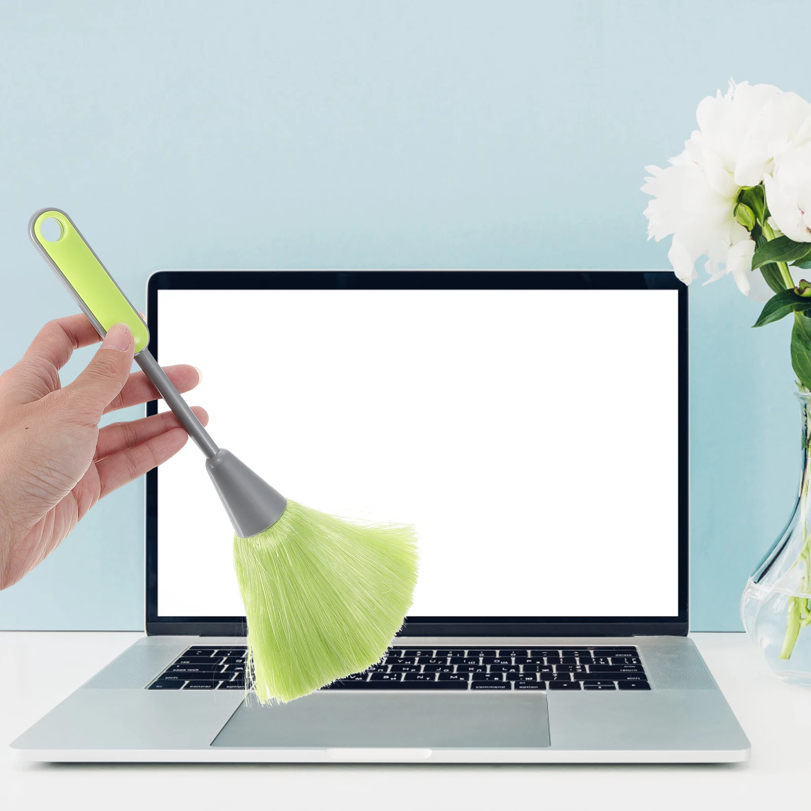 

2pcs Keyboard Cleaning Duster Brushes Fiber Metal Material Smooth Surface Home Office Computer Sewing Machine Dedusting