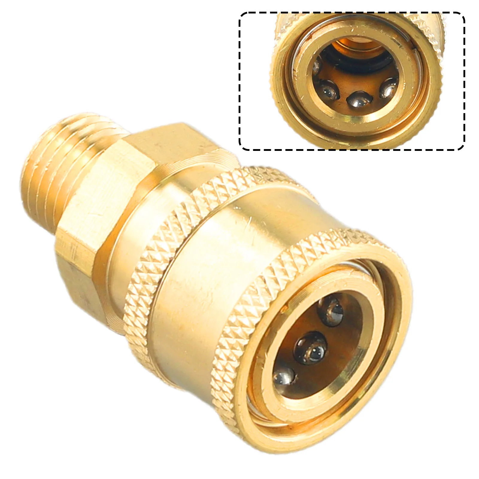 

Quick Connect Pressure Washer Accessories Coupler Equipment Joint Quick-plug Replacement Tough M22 To 1/4 Male