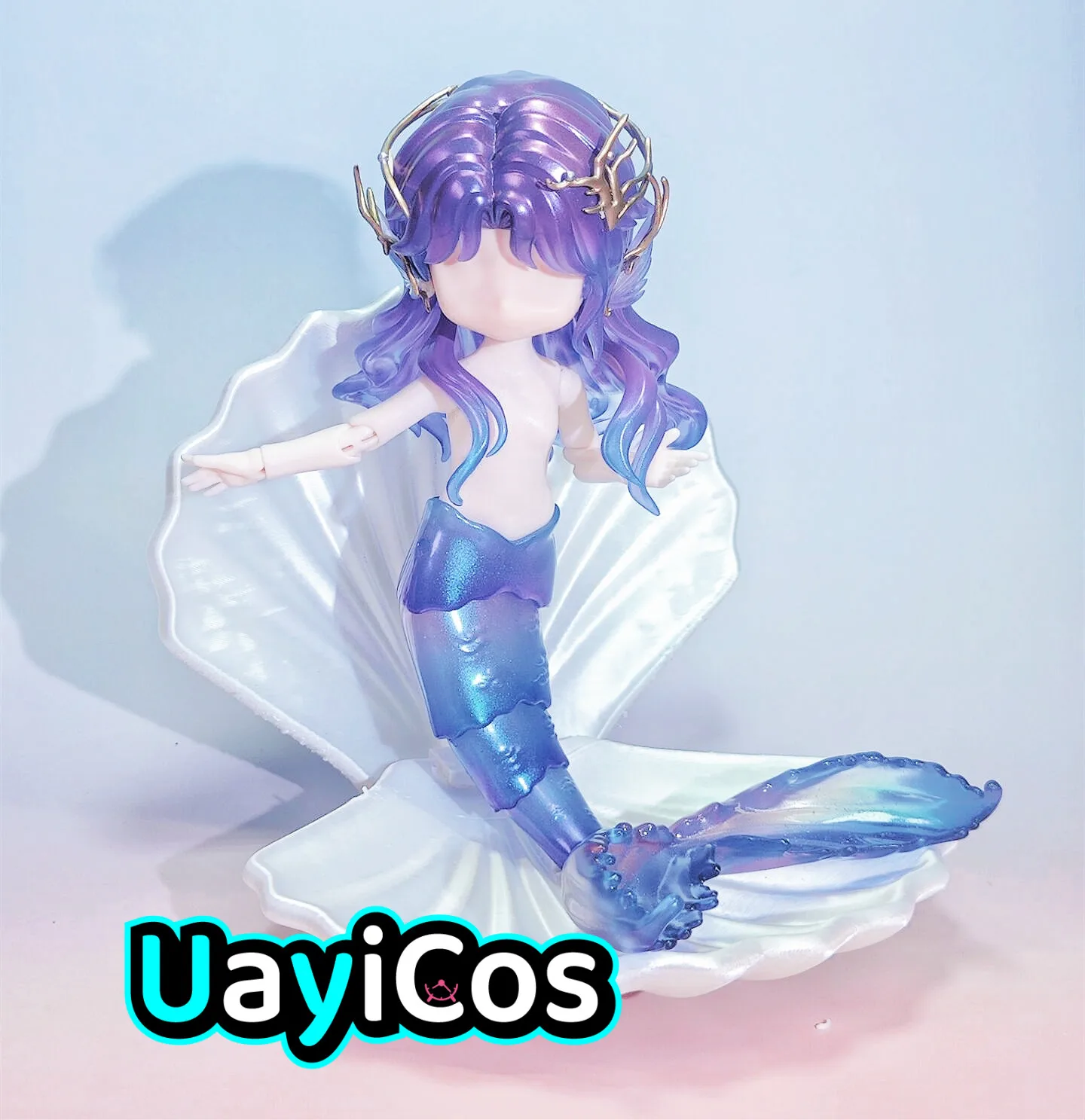 

Love and Deepspace Rafayel Handmade OB11 OB22 GSC Hair Detachable Hair Shell Wig Faceplates BJD Doll Accessories Game Anime Toy