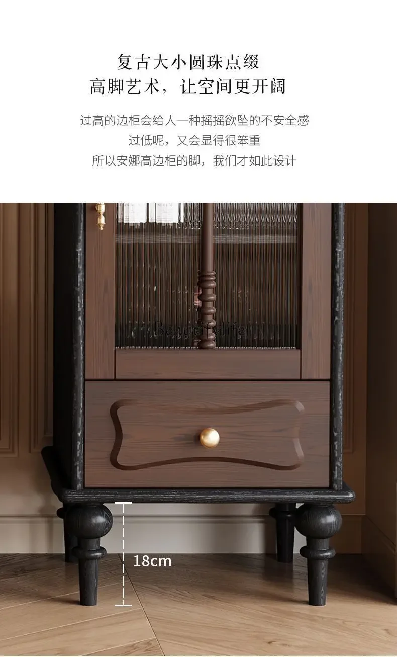 Picture 6: Factory Direct  French retro solid wood dining side cabinet simple locker American living room side cabinet
