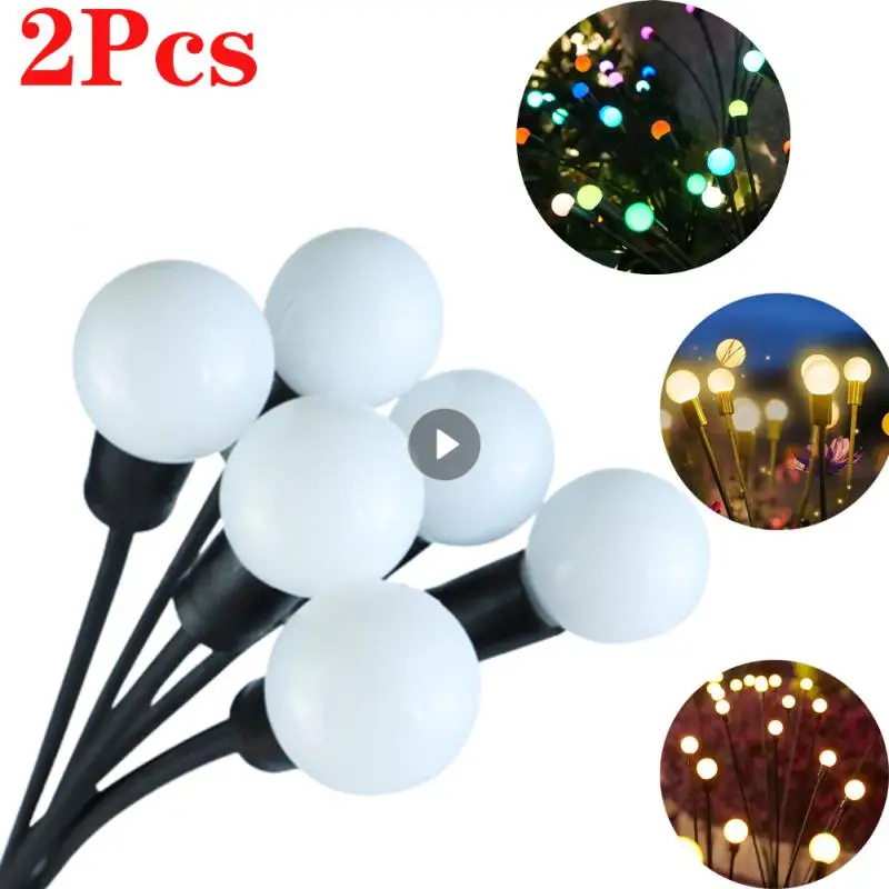 

2Pc 6/8 Led Solar LED Light Outdoor Garden Decoration Landscape Lights Firework Firefly Lawn Lamps Country House Terrace Lamps