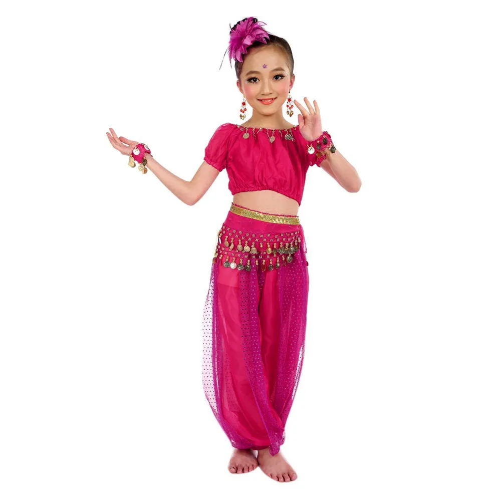 

Belly Dancing Costume Sets Egyption Egypt Belly Dance Costume sari indian Clothing Children Indian Bellydance Two Piece Outfits