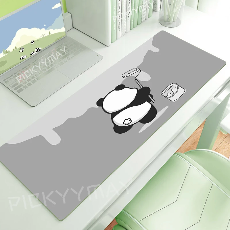 Pink Mouse Pads Cute Panda Table Mats Computer Mousepad Company Big Desk Pad 100x50cm Large Gamer Mousepads Kawaii Mouse Mat view 4