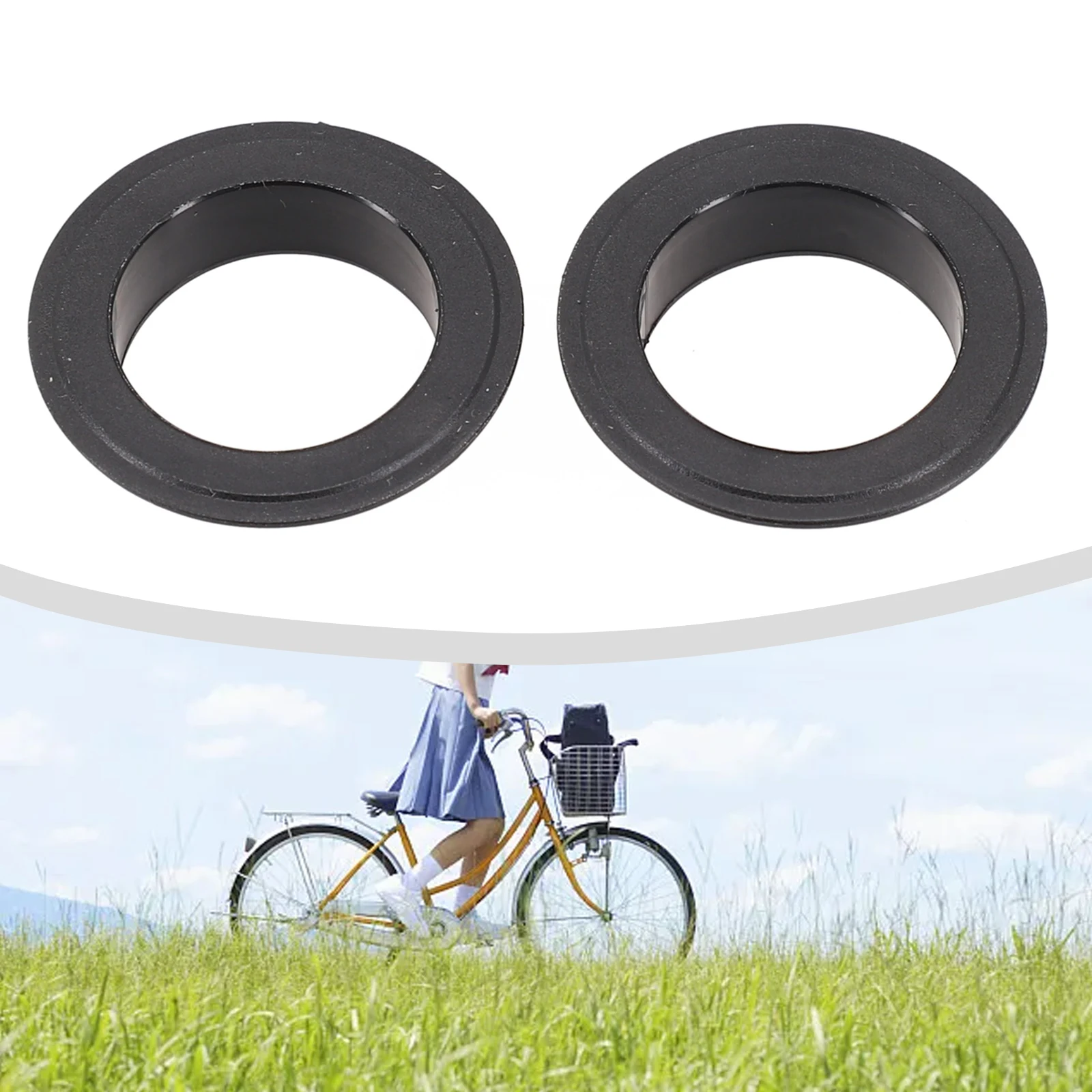 Waterproof Bike Bottom Bracket, Easy Installation without Tools, Suitable for 24mm Crankshaft Diameter, Set of 2