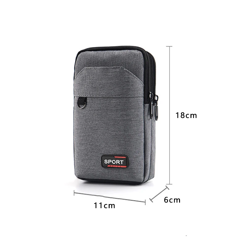 

Men's Double Layer Outdoor Waist Pack Multi-Pocket Fanny Bag for Camping Hunting Running Phone Pouch Organization 7 Inch