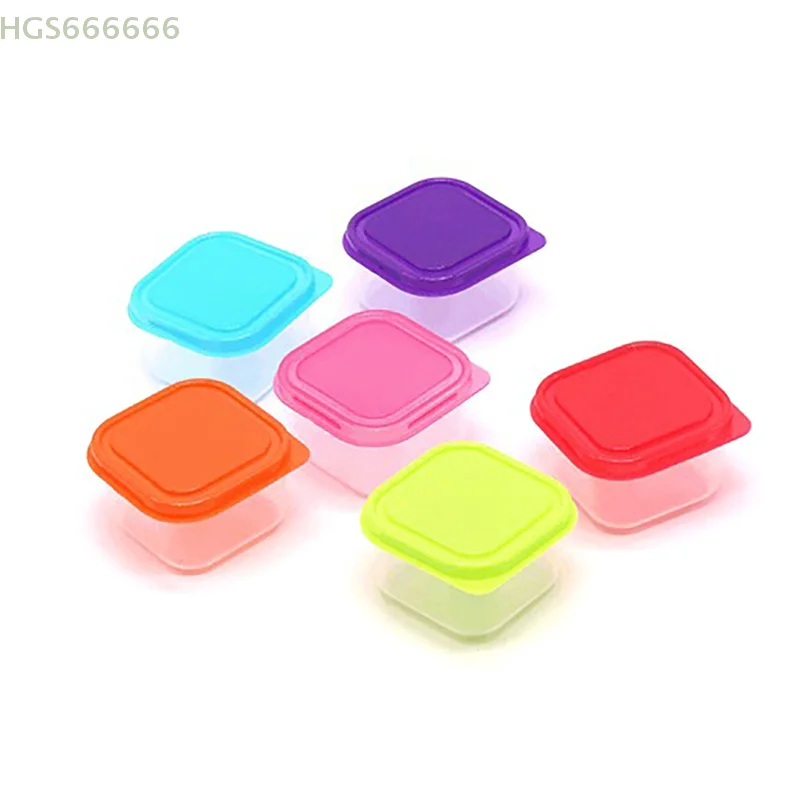 

Small Plastic Moisture-proof Containers Mini Kitchen Storage Box With Leakproof Lid Random Color Food Storage Container