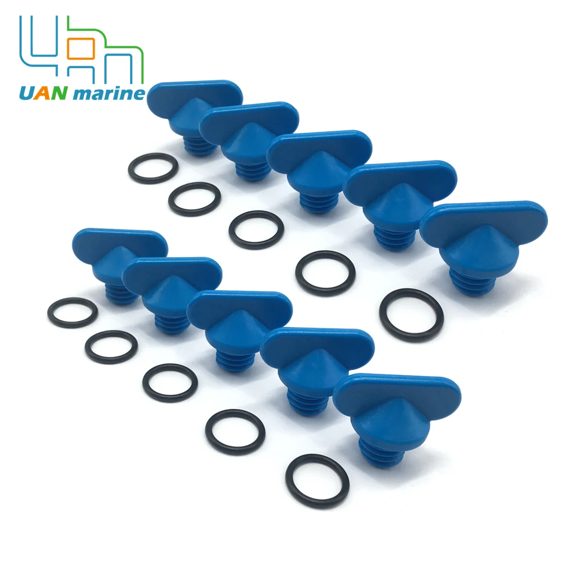 10Pack Exhaust Manifold Water Drain Blue Plug For MerCruiser 22-806608A1 806608A02 8M2000874