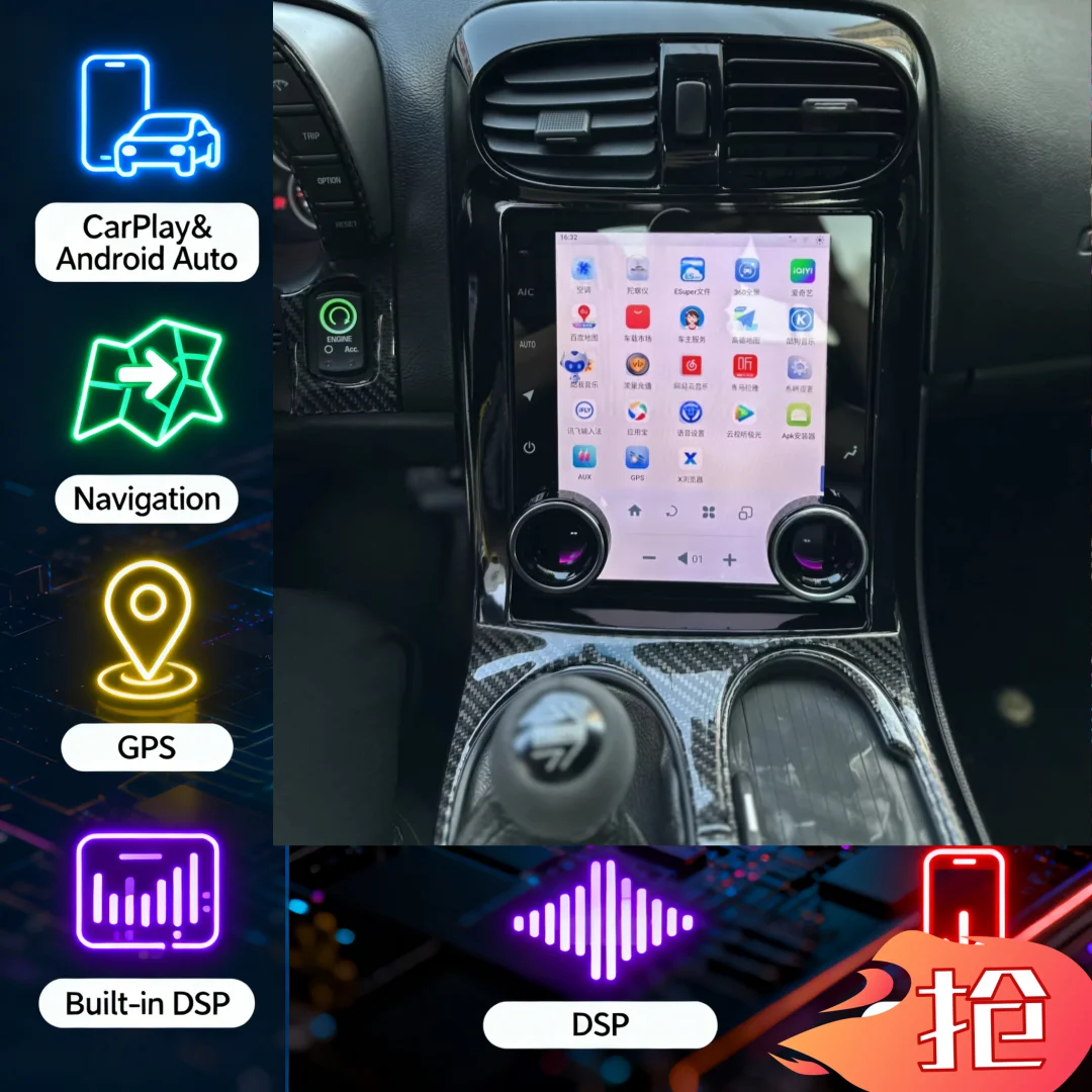

Автомагнитола Android Auto с GPS-навигацией и аудиосистемой для Chevrolet Corvette C6 2005-2013, мультимедийный проигрыватель с Carplay, экран 10.4 дюйма, Bluetooth, головное устройство