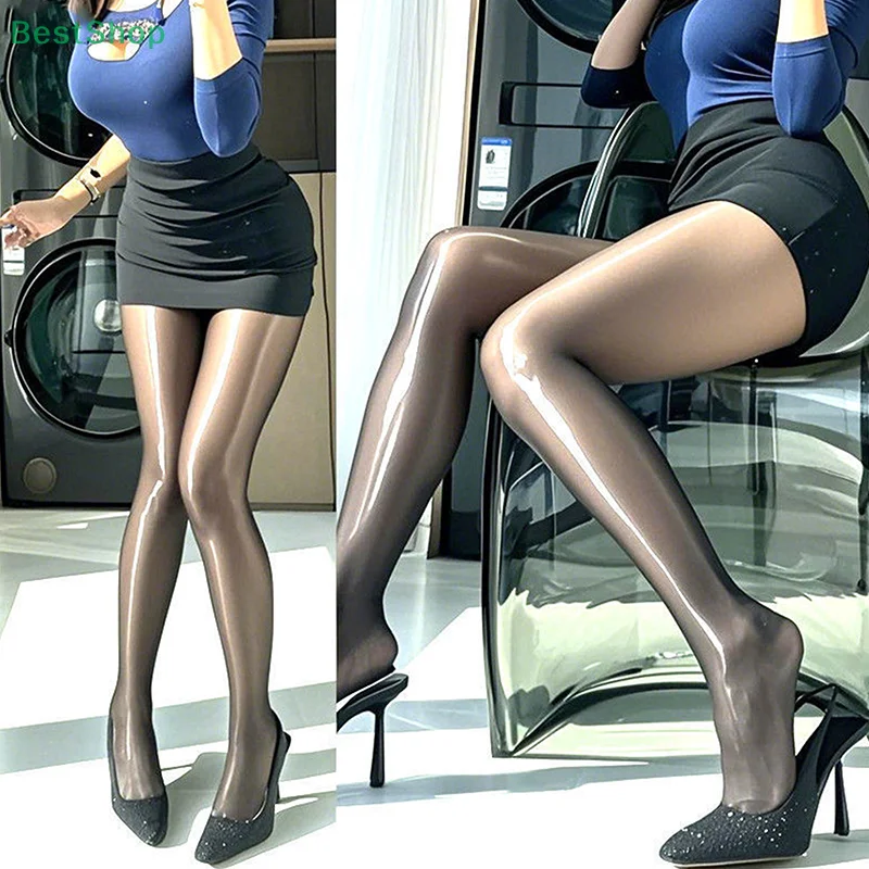 

〔Rebecca〕Sexy Smooth Pantyhose High-elasticity Oil Socks Anti-Hook High Waist Aurora Stockings Ultra-thin Long Socks For Women