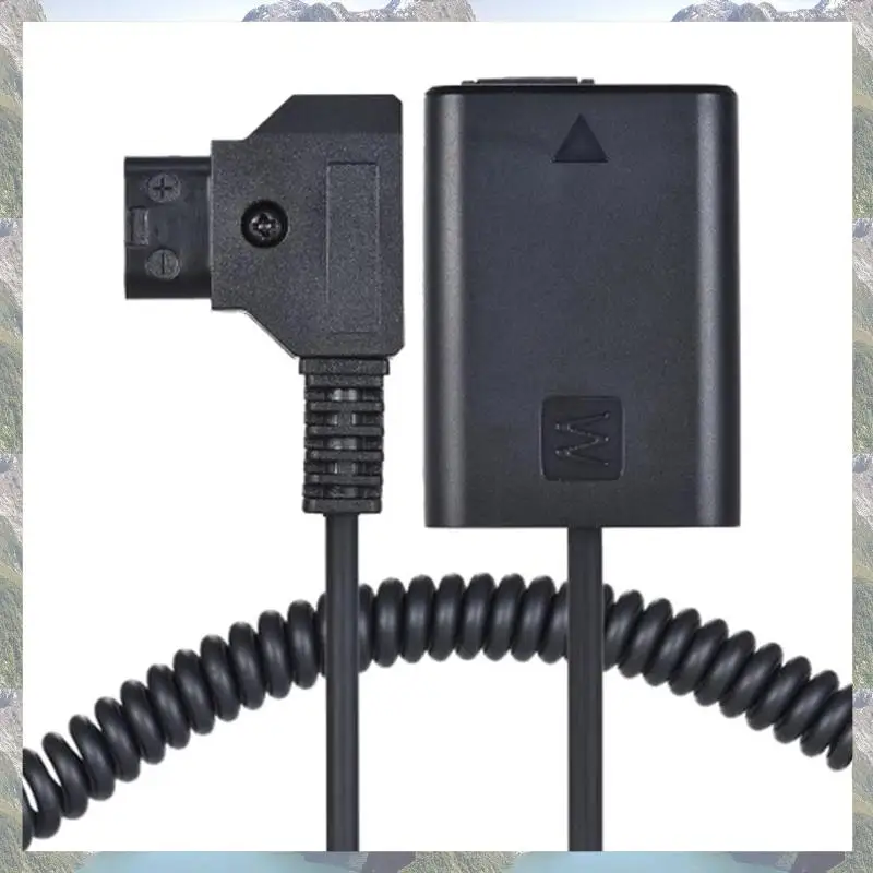 2025 جديد-V-Mount/أنطون باور D-Tap إلى NP-FW50 تيار مستمر مقرنة الطاقة الدمية محول البطارية ملفوف كابل لسوني A7 A7ii A7S A7R A7S