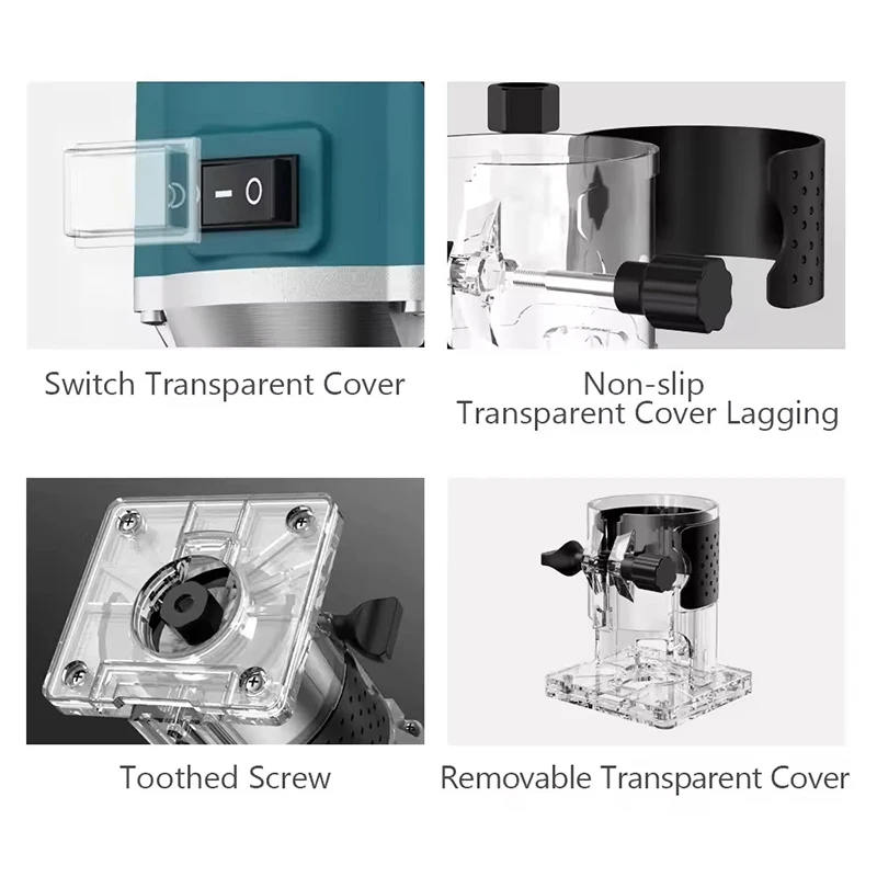 Outil de menuiserie de fraisage au détail, plongeant 35000R 30000 tr/min, Machine puissante de coupe de bord 550W 710W 800W, routeur électrique de paume en bois