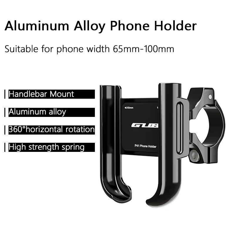 

GUB P41 Bicycle Cycling Phone Holder Road Bike MTB Aluminum Alloy Swivel Holder Lightweight Phone Holder Cycling Accessories