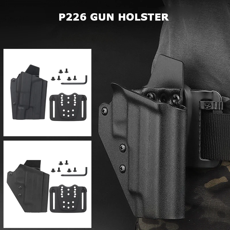 Tactical P226 Gun Holster for SIG SAUER P226 Right Hand Pistols Holster Quick Pull Hunting Belt Holster adapt X300 Flashlight