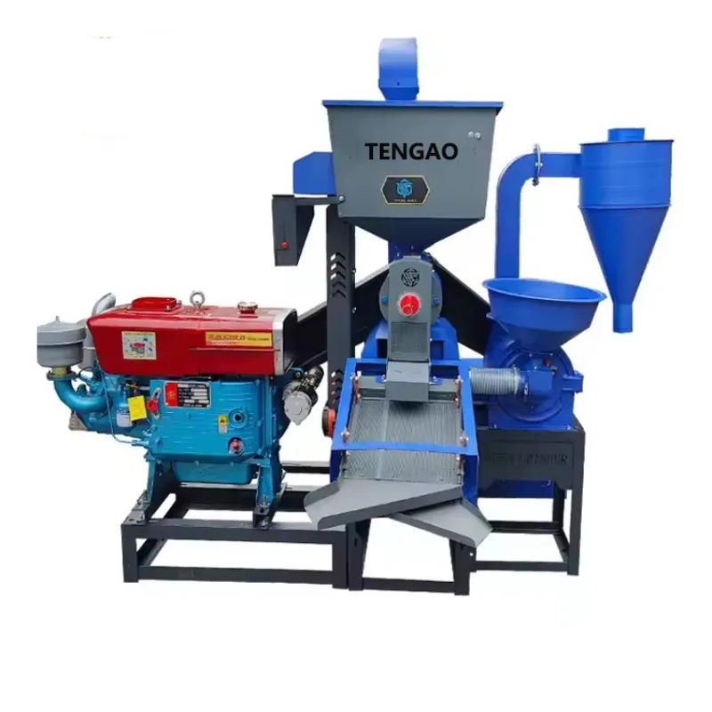 

[Best-selling] 22HP Super Horsepower Engine Rice Polisher 5 In 1 Multifunction Rice Husk Crushing Rice Milling Machines
