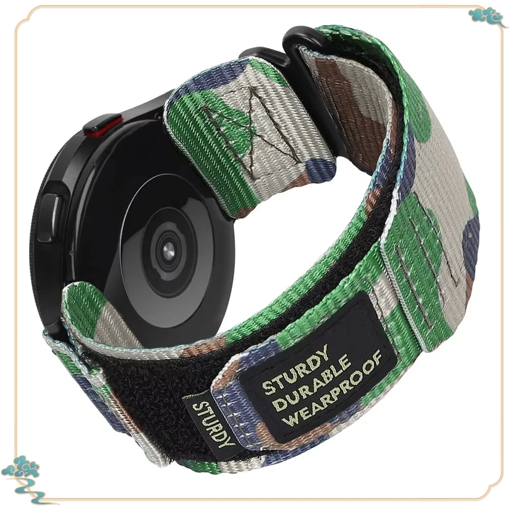 22 mm 20 mm Camouflage-Nylonarmband für Samsung Galaxy Watch 7 6 5 4 40/44 mm 6 Classic 43 47 mm Band für Huawei Watch GT5 4Pro Band