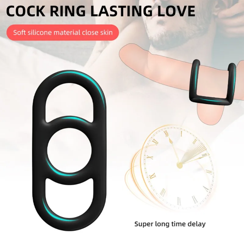 Penis Ring Male Delay Ejaculation Penis Enlargement Semen Lock Time Lasting Cock Ring Sex Toys For Men Masturbation Erect Adult