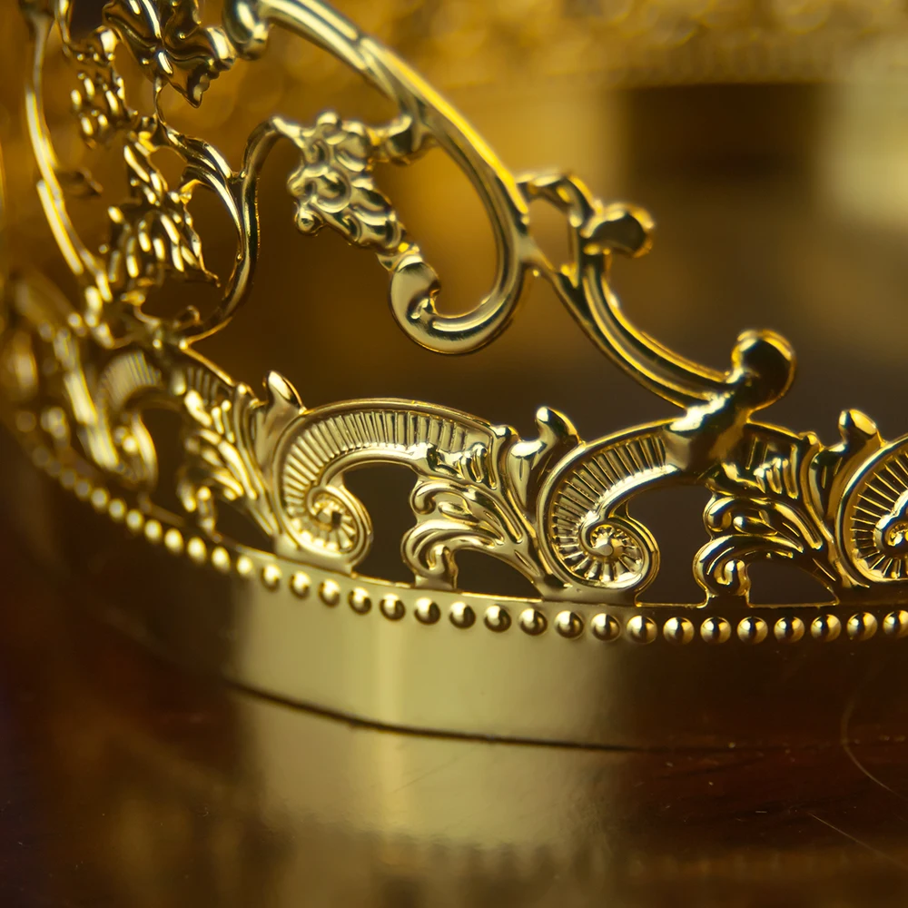 HTISOK 1 Set Ostorthodoxe Krone, größenverstellbare orthodoxe Hochzeitskrone im byzantinischen Stil, vergoldete orthodoxe Krone – Detail 4