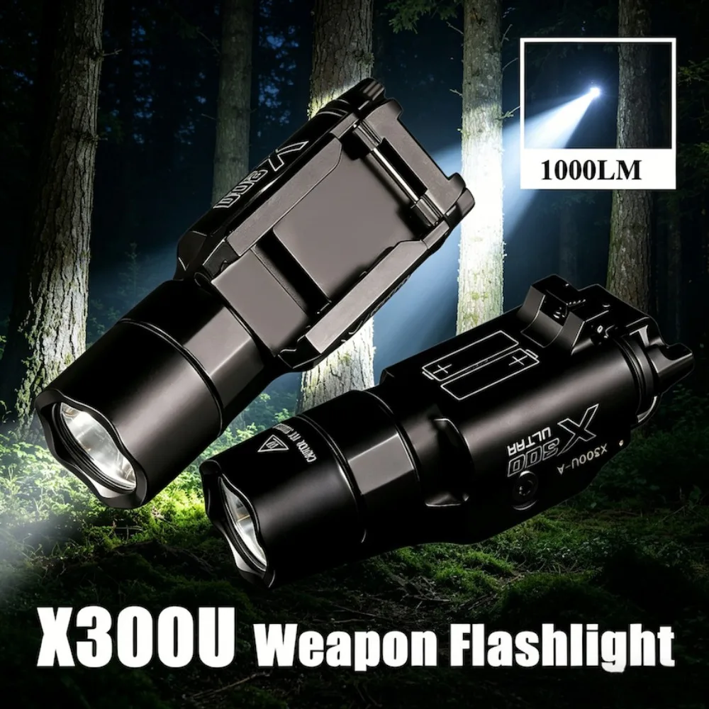 

Тактический светодиодный фонарь X300U для пистолетов G17, G18, G19, аксессуары для охоты и разведки, крепление на 20-мм планку